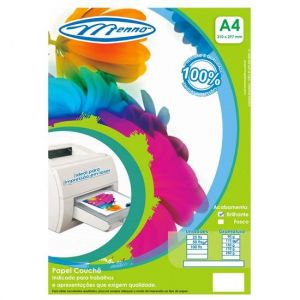 Papel Couchê 115grs. Com 50 Folhas Menno