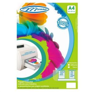 Papel Couchê 170grs. Com 25 Folhas Menno