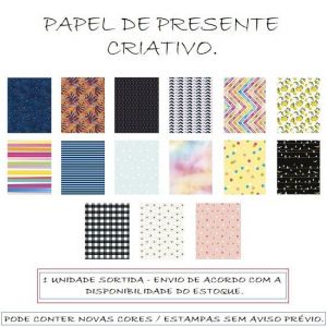 Papel De Presente Criativo Tilibra - Envio De Cores e Estampas Conforme Disponibilidade do Estoque