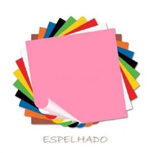 Papel Dobradura Espelho Verniz Cores Diversas - Envio de Cor Conforme Disponibilidade do Estoque