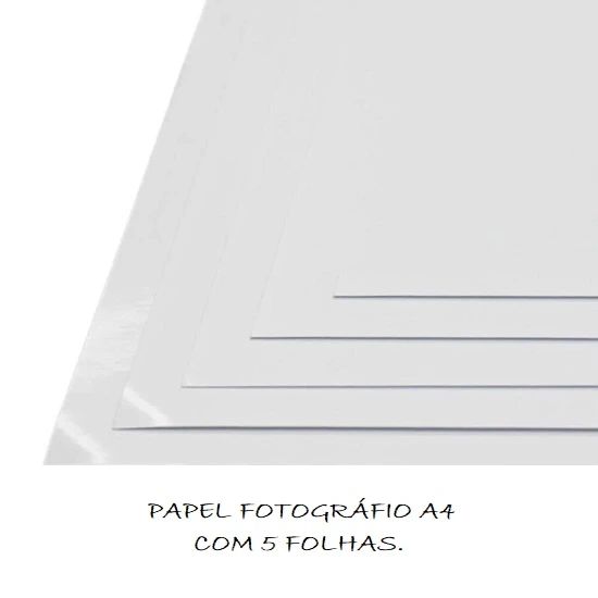 Papel Glossy A4 Com 5 Unidades