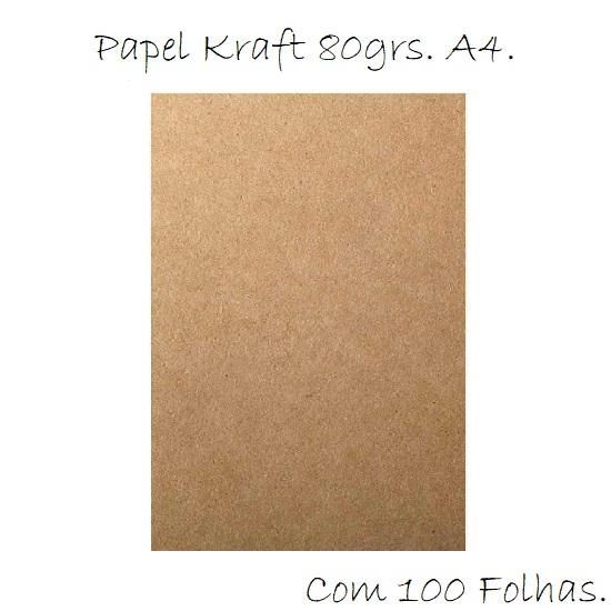 Papel Kraft 80grs. A4 Com 100 Folhas Ref. 9203