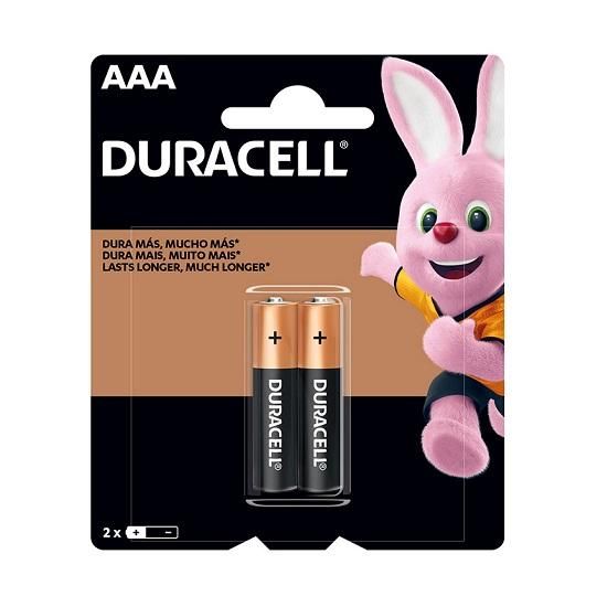 Pilha Alcalina AAA Com 2 Unidades Duracell