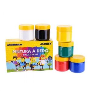 Pintura A Dedo 6 Cores 15ml. Acrilex