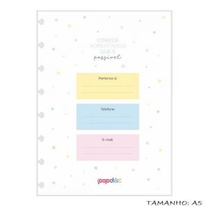 Planner Mensal A5 Com 16 Folhas Pop Disc