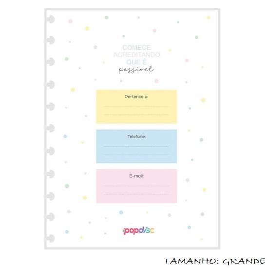 Planner Mensal Grande Com 16 Folhas Pop Disc