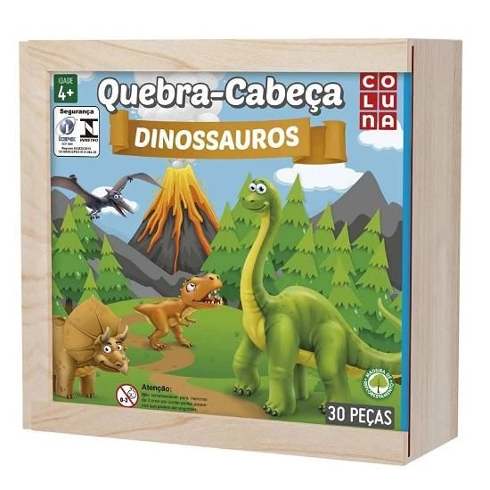 Quebra Cabeça MDF Dinossauros 790697 Coluna