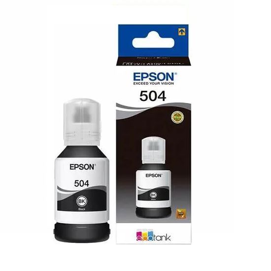 Refil Tinta Epson T504120  Preto 127ml. Original