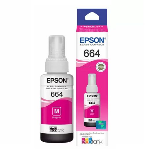 Refil Tinta Epson T664320 Magenta Original 70ml.