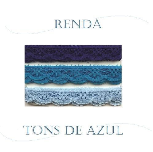 Renda Tons De Azul Com 3 Metros Kit Super Criativo