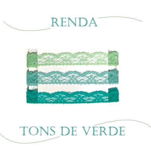 Renda Tons De Verde Com 3 Metros Kit Super Criativo