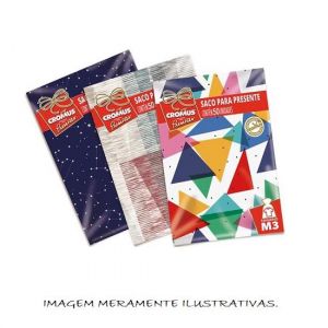 Saco De Presente 30x44 Estampados Diversos - Envio das Estampas Conforme Disponibilidade do Estoque