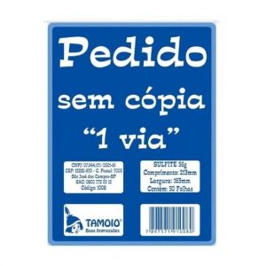 Talão De Pedido 1/18 1 Via 50 Folhas Tamoio