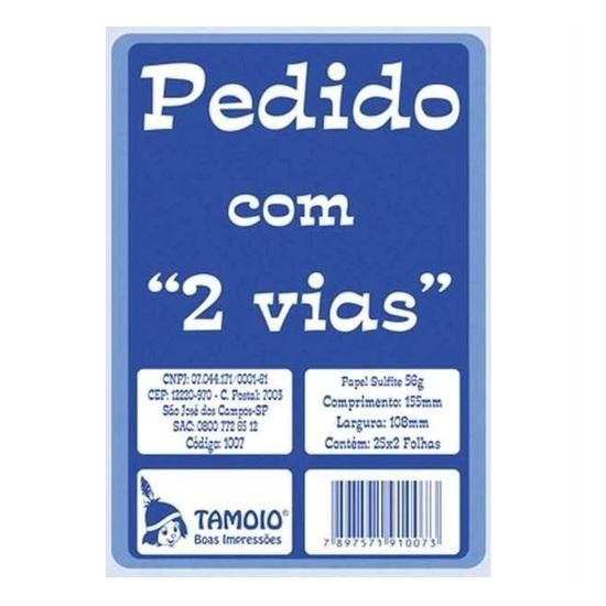 Talão De Pedido 1/36 2 Vias 25 Folhas  Tamoio