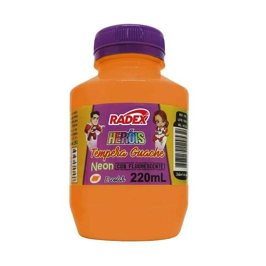 Tempera Guache 220ml. Laranja Neon 7880 Radex