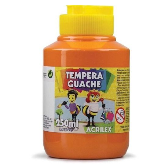 Tempera Guache 250ml. Laranja 517  Acrilex