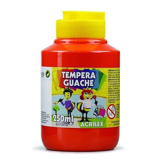 Tempera Guache 250ml. Vermelho Fogo 507 Acrilex