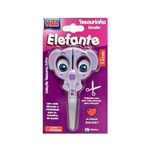 Tesoura Escolar Elefante KZ11424 Kaz