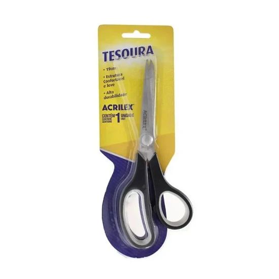 Tesoura Multiuso 19cm. Preto 22529 Acrilex