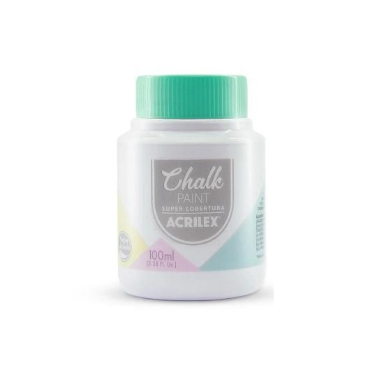 Tinta Chalk Paint Branco Polar 417 100ml. Acrilex