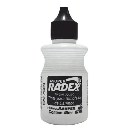 Tinta Para Carimbo Preto 40ml. Radex