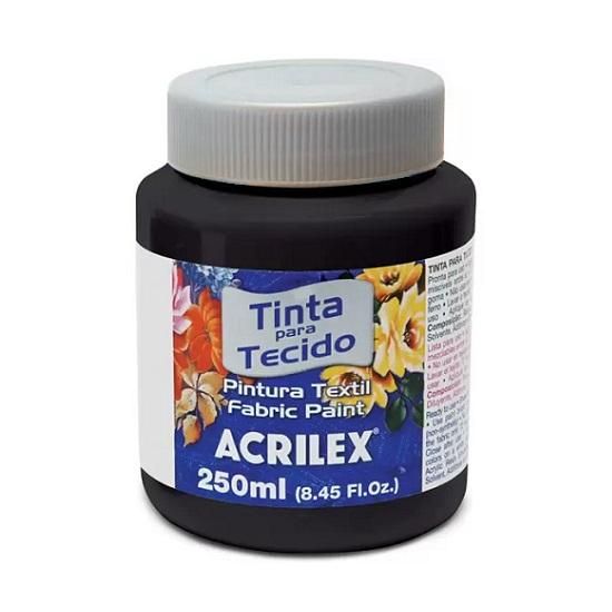 Tinta Para Tecido 250ml. Preto 520 Acrilex