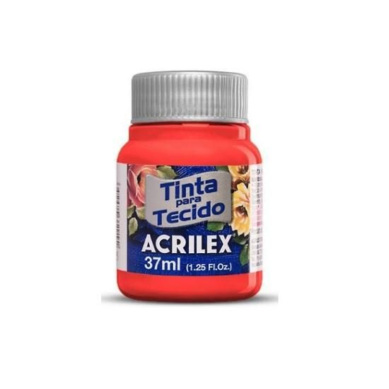 Tinta Para Tecido 37ml. Vermelho Fogo 507 Acrilex