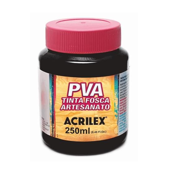 Tinta PVA 250ml. Preto 520 Acrilex