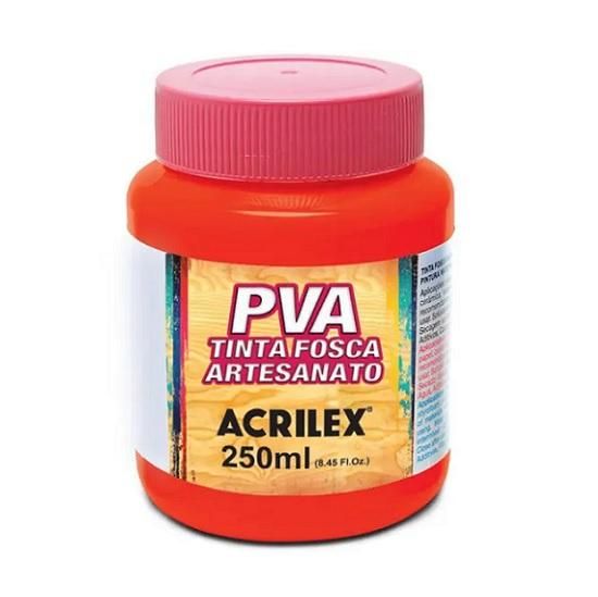 Tinta PVA 250ml. Vermelho Fogo 507 Acrilex