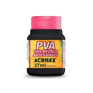 Tinta PVA 37ml. Preto 520 Acrilex