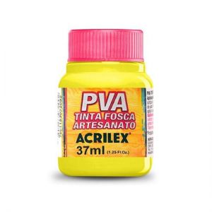 Tinta PVA Amarelo Limão 504 37ml. Acrilex