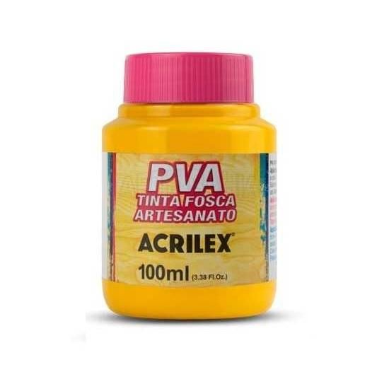 Tinta PVA Amarelo Ouro 505 100ml. Acrilex