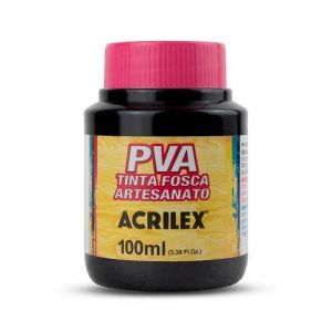 Tinta PVA Fosca Preta 520 100ml. Acrilex