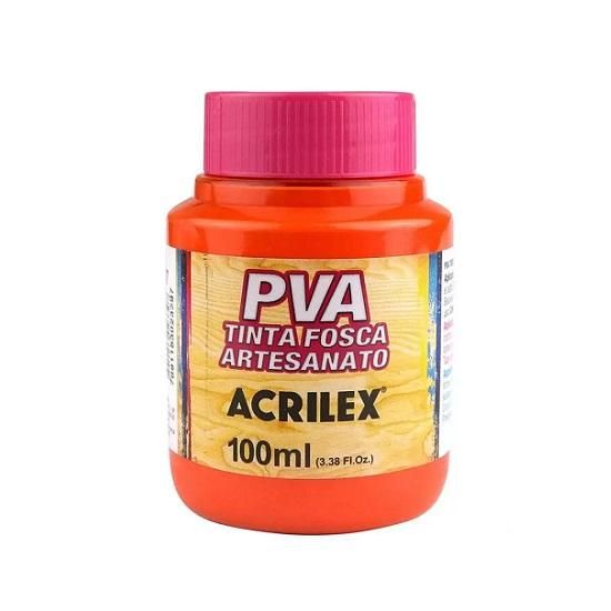 Tinta PVA Laranja 517 100ml. Acrilex