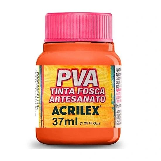 Tinta PVA Laranja 517 37ml. Acrilex