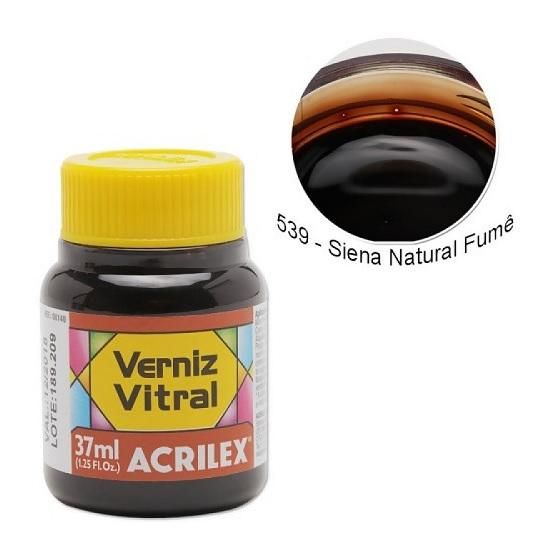 Verniz Vitral Fumê 539 37ml. Acrilex