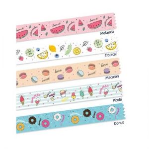 Washi Tape Food Trends 15mmx5M Com 5 Leoarte